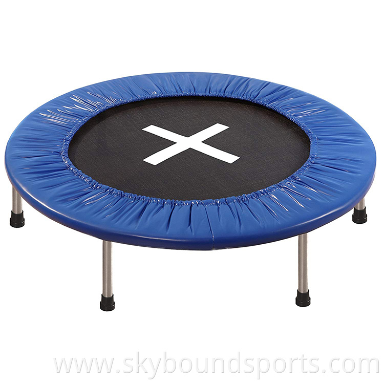 40inch Foldable Mini Trampoline Exercise Workout Rebounder Trampoline with 3 Level Adjustable Handle, Bounce Pro Trampoline